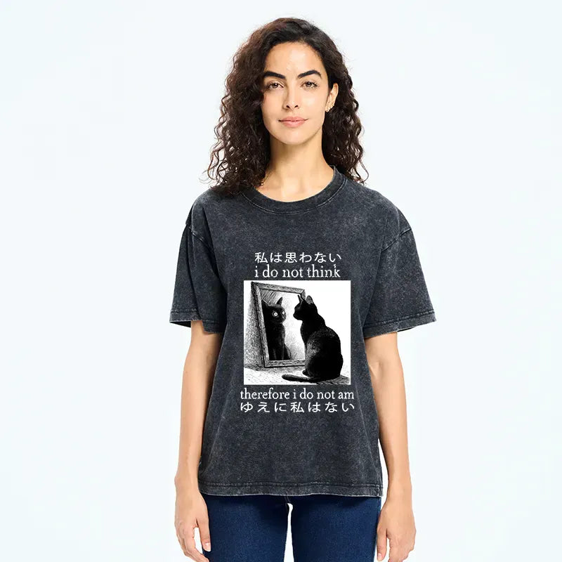 Kyoto-Lion Therefore I Do Not Am Washed T-Shirt