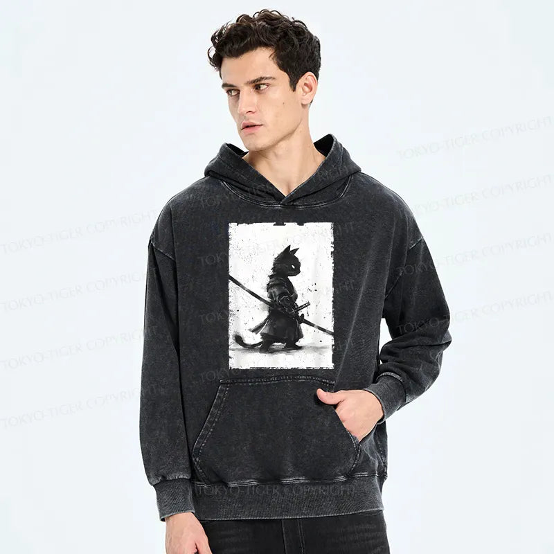 Japanese Samurai Cat Hoodie Best Seller