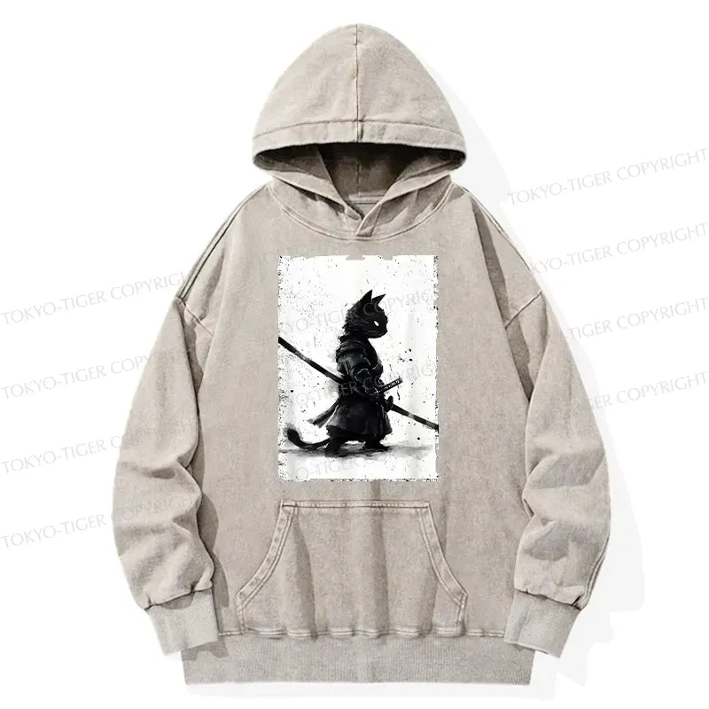 Japanese Samurai Cat Hoodie Best Seller