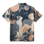 Kyoto Lion Floral Lantern Shirt for Vacation