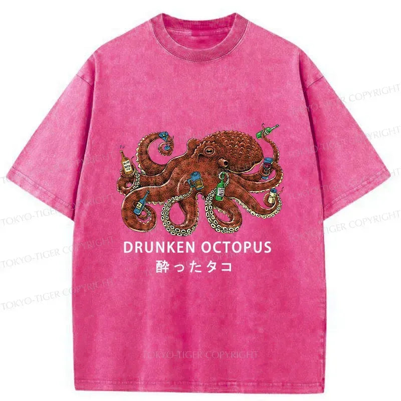 Japanese Vintage Octopus T-Shirt for Streetwear