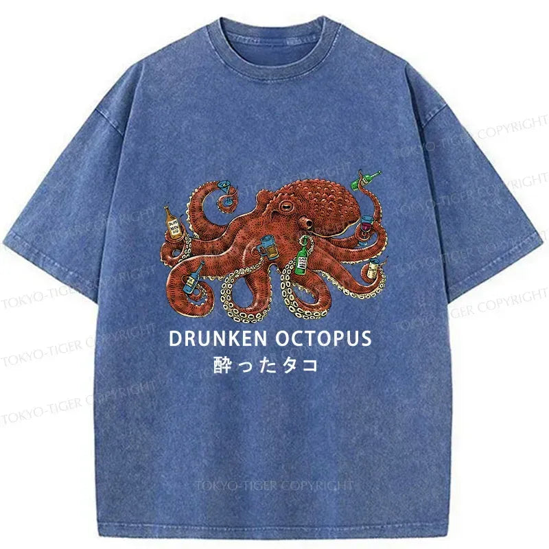Japanese Vintage Octopus T-Shirt for Streetwear