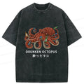 Kyoto Lion Drinking Octopus Retro T-Shirt