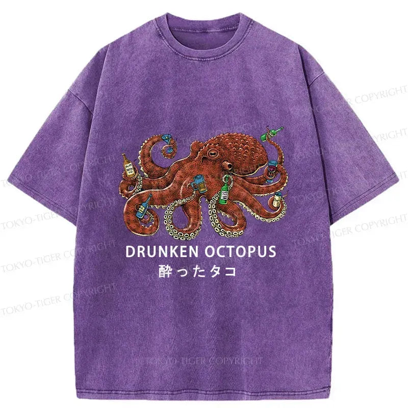 Japanese Vintage Octopus T-Shirt for Streetwear