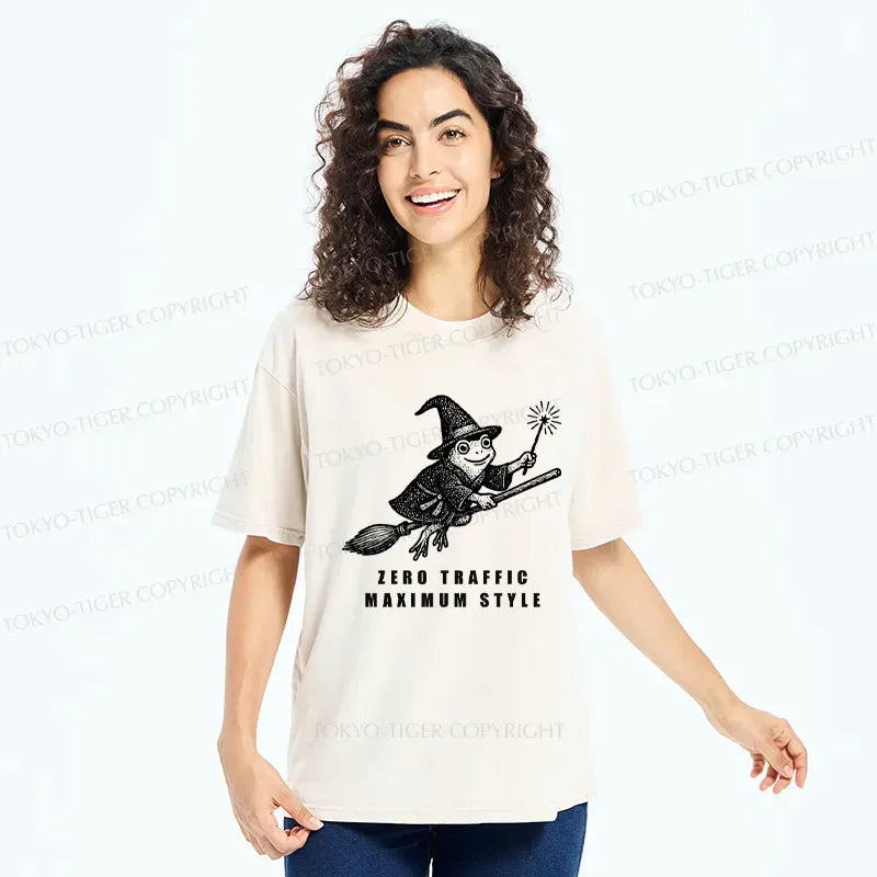 Japanese Magical Frog Washed T-Shirt