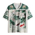 Comfortable Unisex Mesh Jersey with Lotus Art
