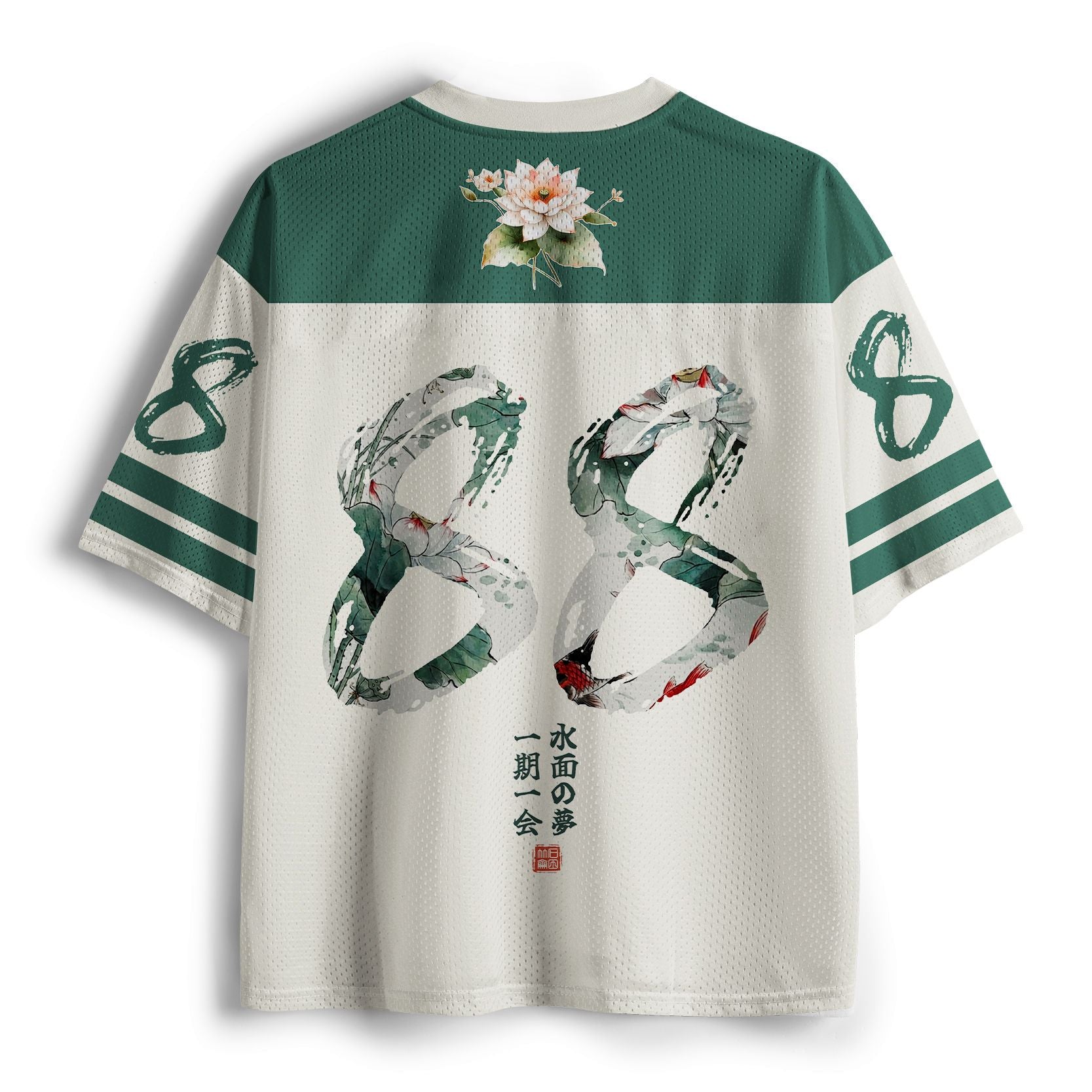 Japanese Koi Dreams Mesh Jersey for Summer Sports