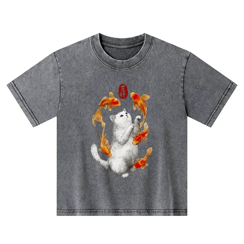 kids washed t-shirt for vacation
