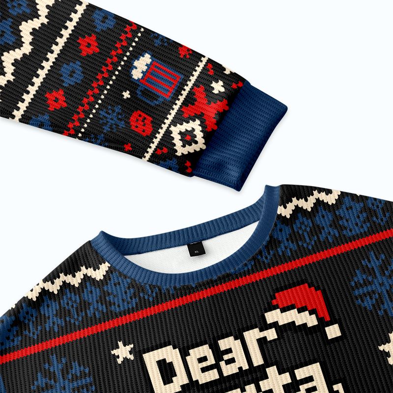 Kyoto-Lion Dear Santa, Stop Judging Me Christmas Ugly Sweatshirt