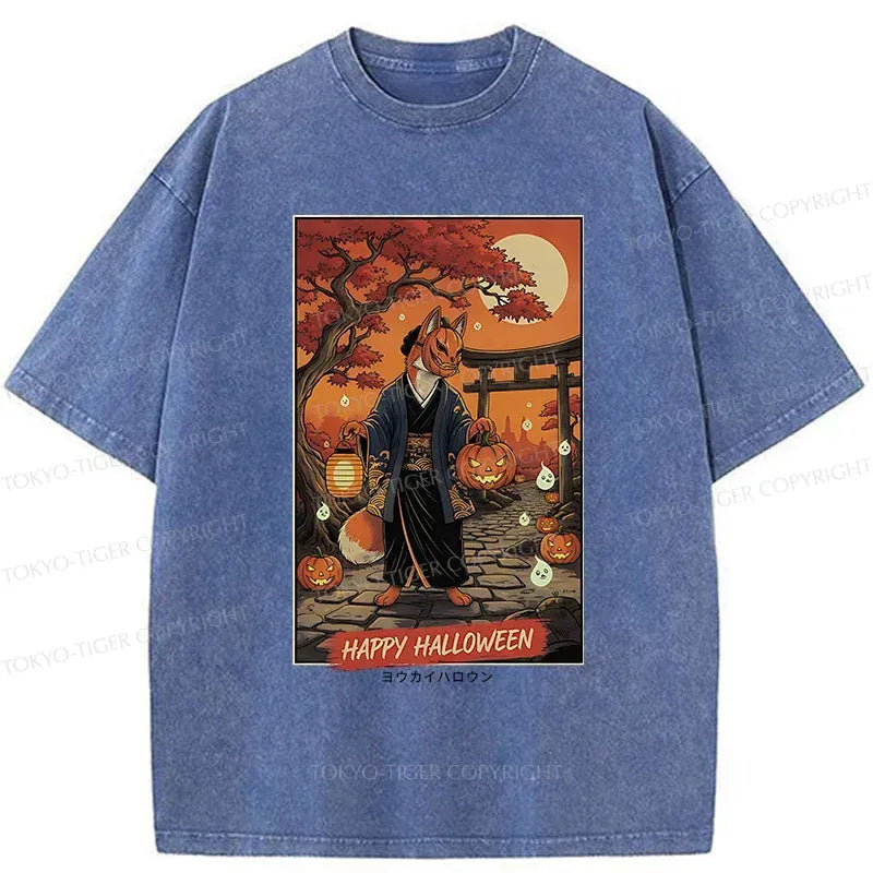 Japanese Fox Demon Halloween T-Shirt