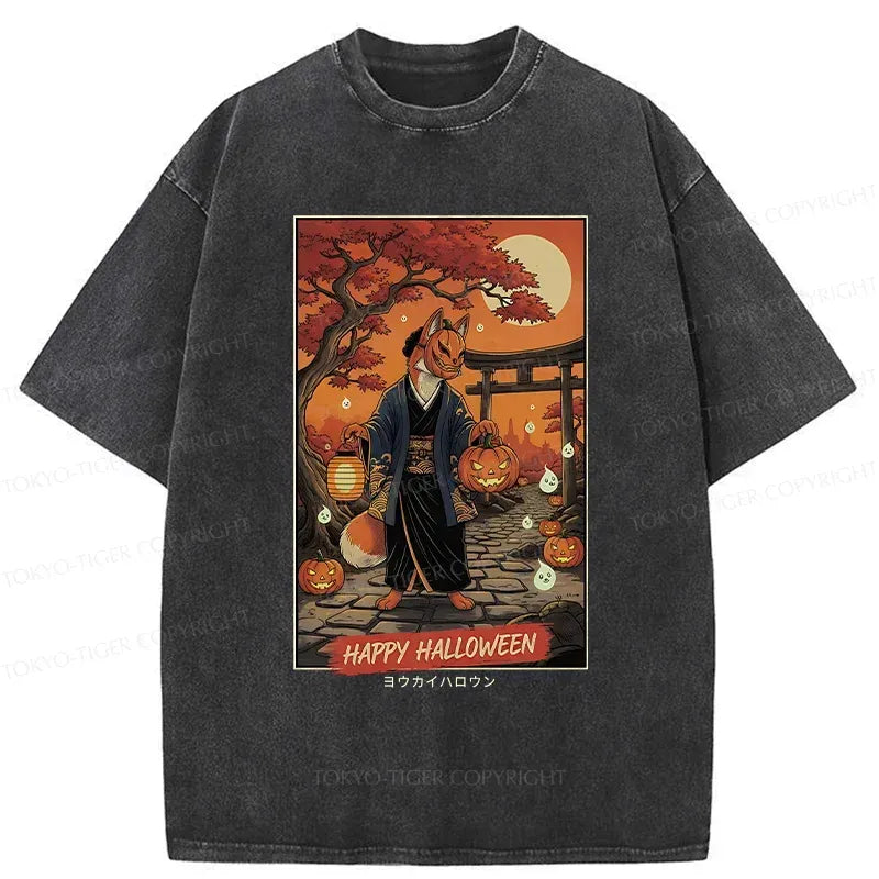 Washed Unisex Mythical Fox Tee