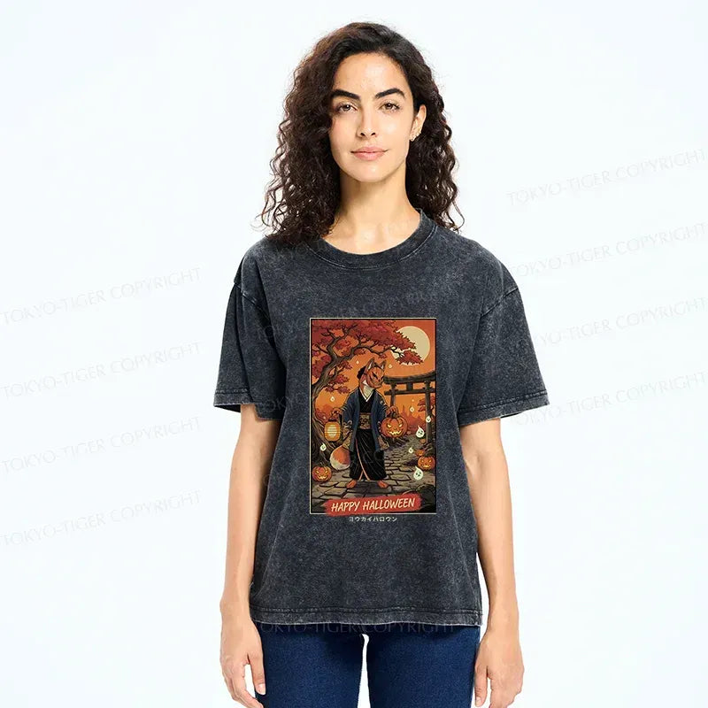 Japanese Fox Demon Halloween T-Shirt