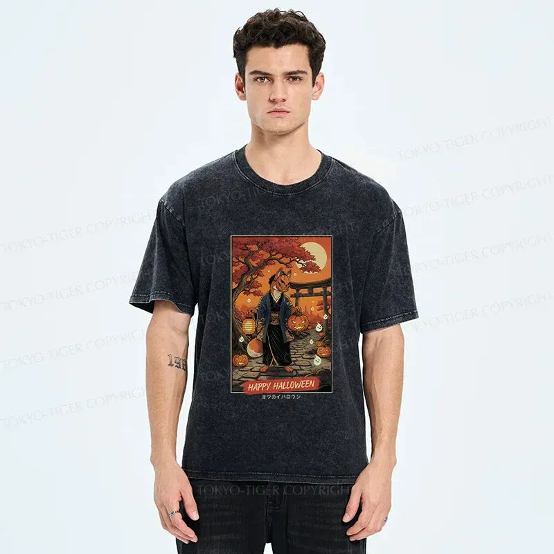 Washed Unisex Mythical Fox Tee