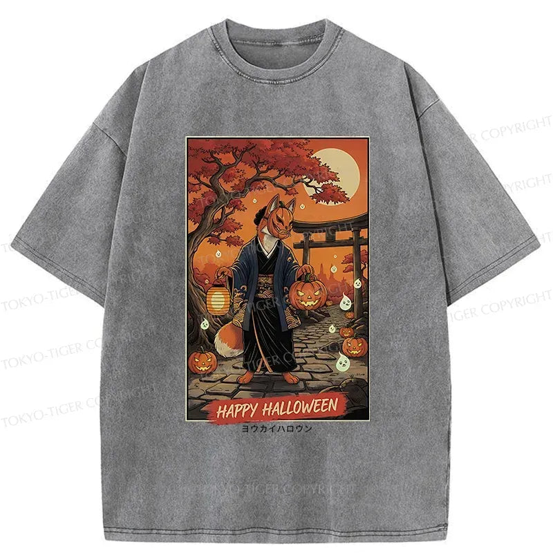 Washed Unisex Mythical Fox Tee