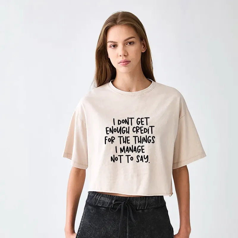 Japanese Saying No Is A Superpower Women Crop Tee
