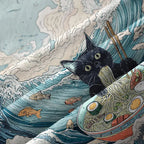 Premium cat ramen shirt for summer vacation