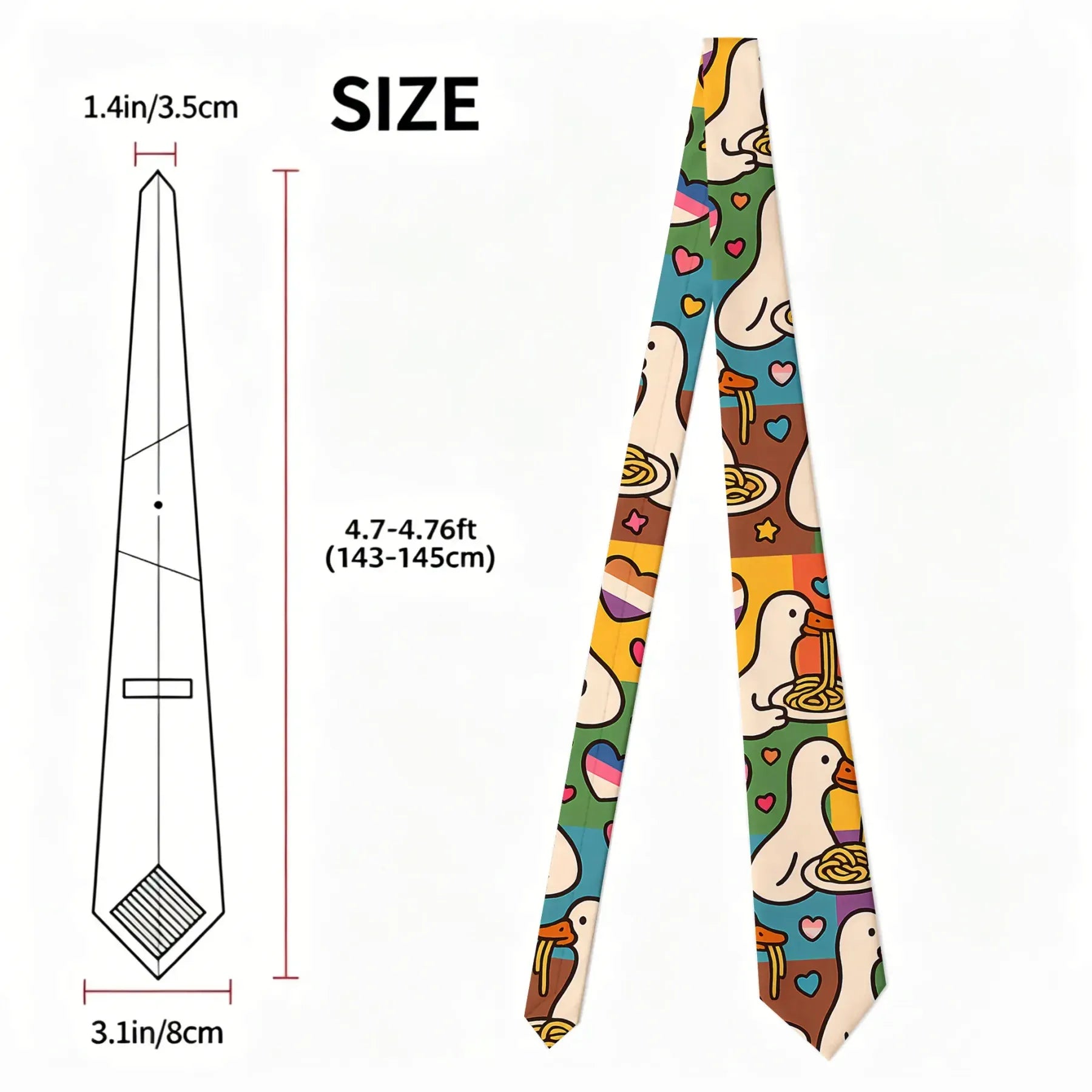 Japanese Goose Spaghetti Necktie Gift for Him