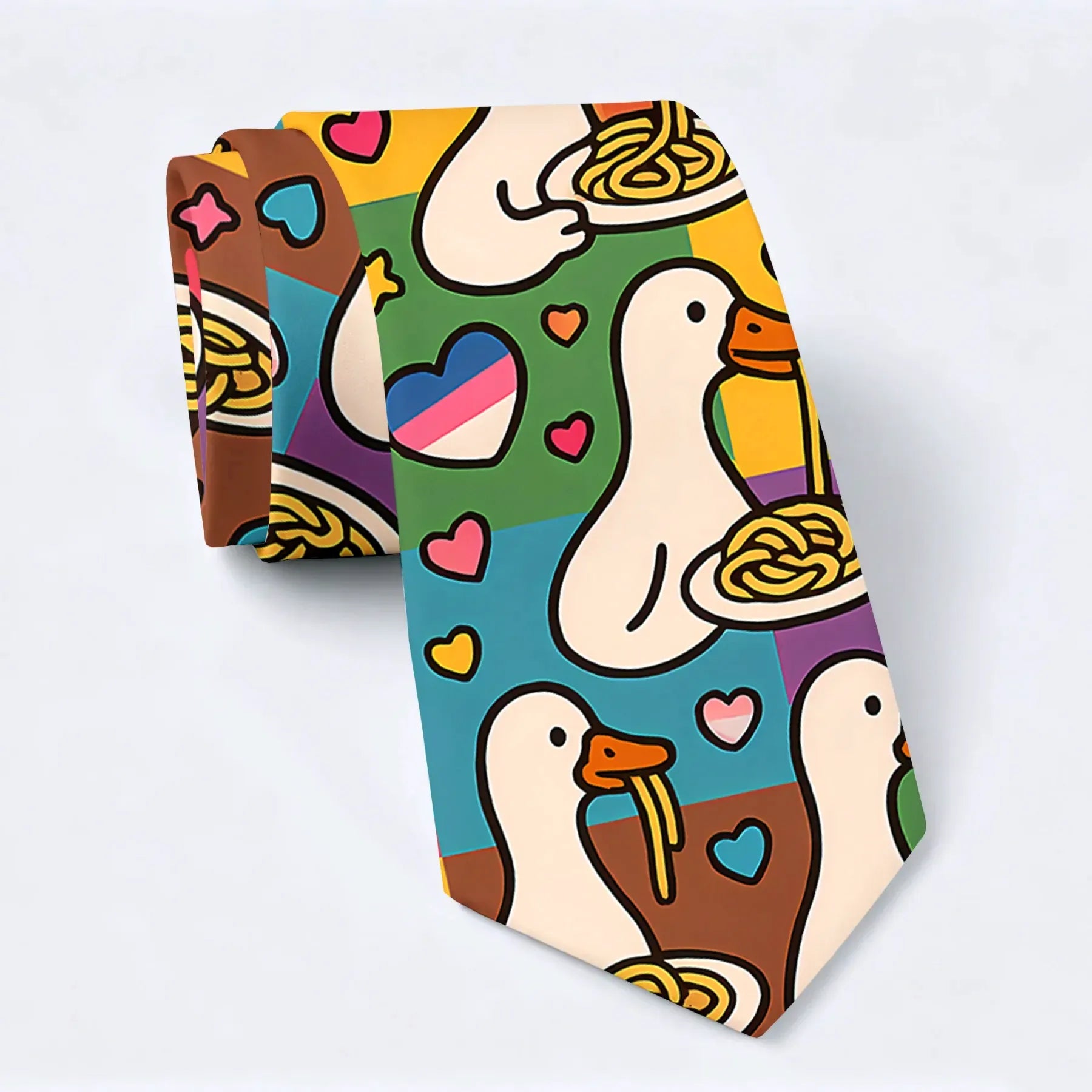 Kyoto-Lion Pride japanese Goose Eat Spaghetti Necktie