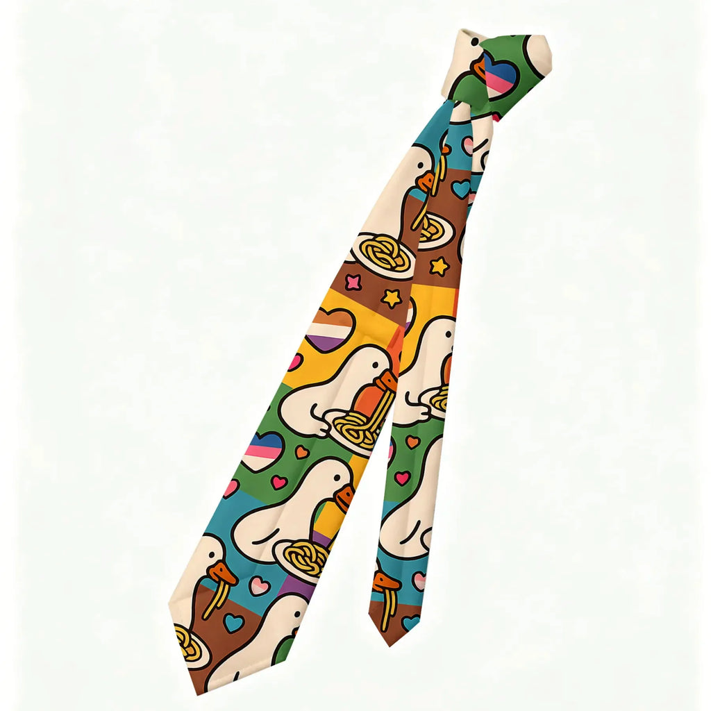 Japanese Goose Spaghetti Necktie Gift for Him