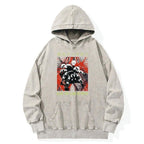 Japanese Scary Spiders Washed Hoodie for Men
