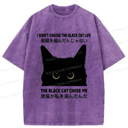 japanese streetwear cat t-shirt free shipping