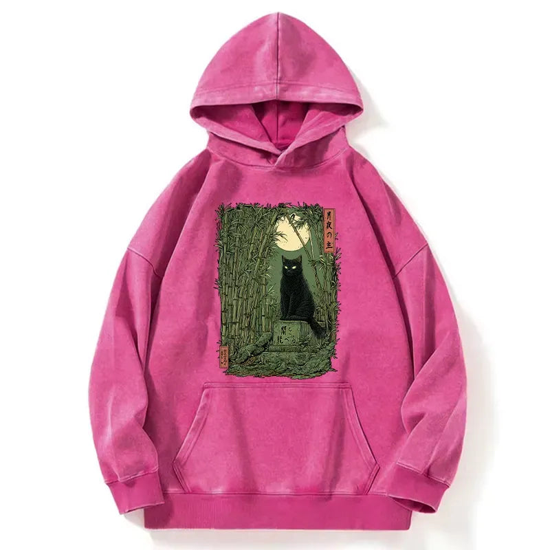 washed bamboo forest hoodie for streetwear