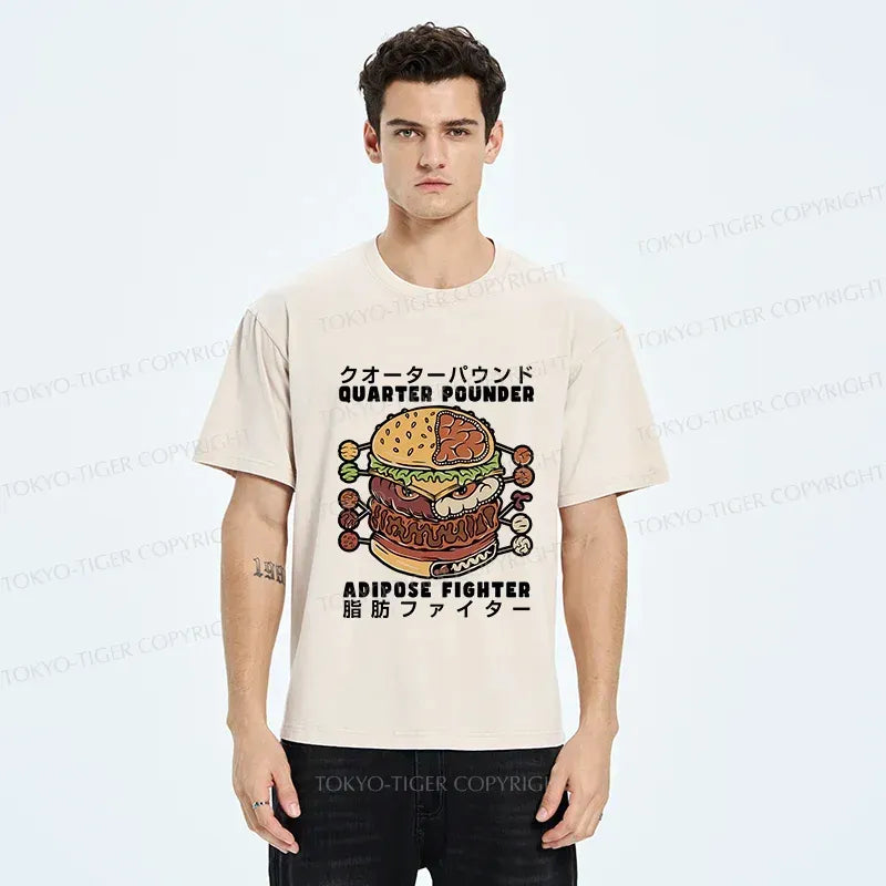 Kyoto-Lion Big Mac Hamburger Washed T-Shirt