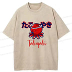 Kyoto-Lion Japanese Traditional Takoyaki Washed T-Shirt