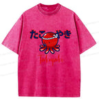 Kyoto-Lion Japanese Traditional Takoyaki Washed T-Shirt