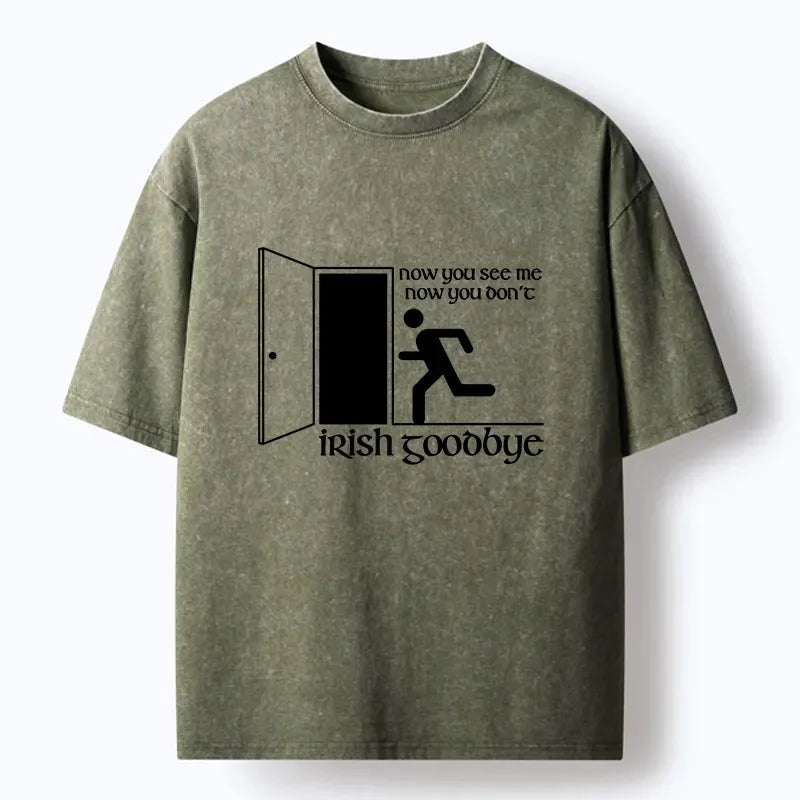 Kyoto-Lion Irish Goodbye Exit Washed T-Shirt