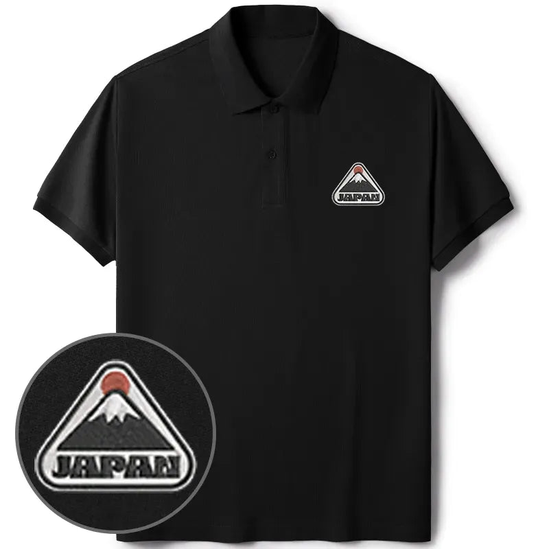 Kyoto-Lion Mount Fuji Polo Shirt on Sale