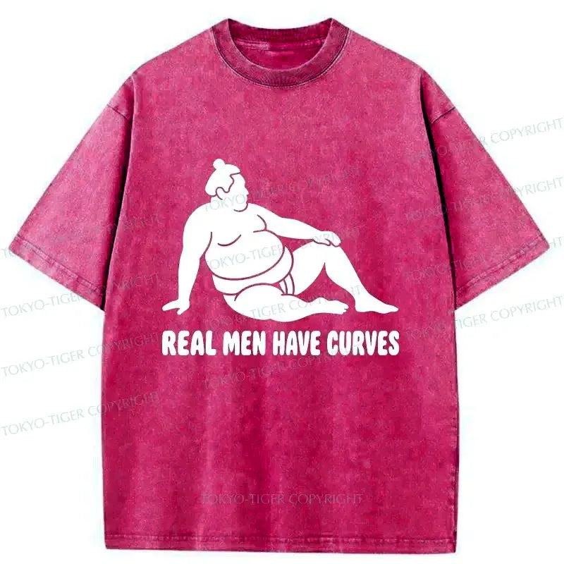 Funny Man Has Curves Washed T-Shirt