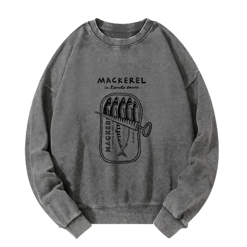 Kyoto-Lion Mackerel In Tomato Sauce Washed Sweatshirt