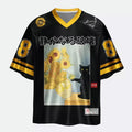 Kyoto-Lion Quiet Destruction Cat Art Glossy Oversized Jersey