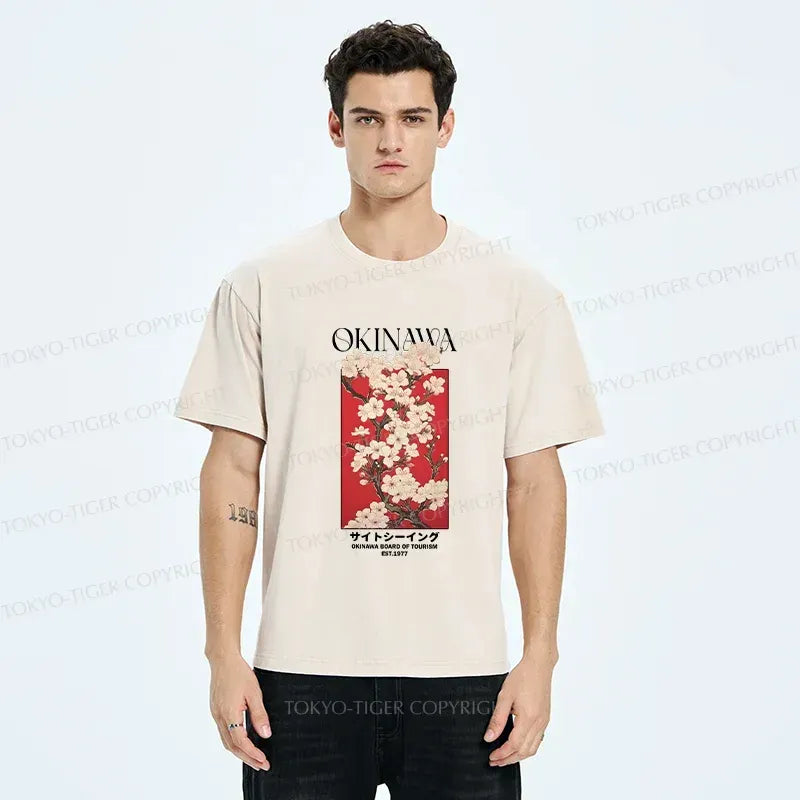 Kyoto-Lion Okinawa Sakura Washed T-Shirt