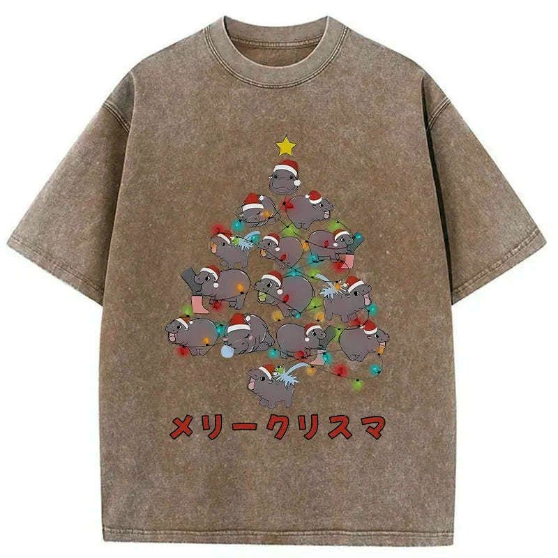unisex japanese streetwear christmas t-shirt