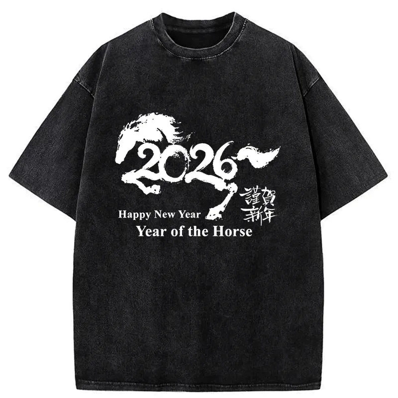 Japanese Washed T-Shirt for Daily Wear