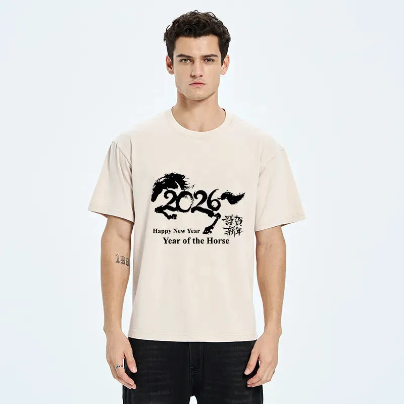 Kyoto-Lion Year of the Horse 2026 Washed T-Shirt