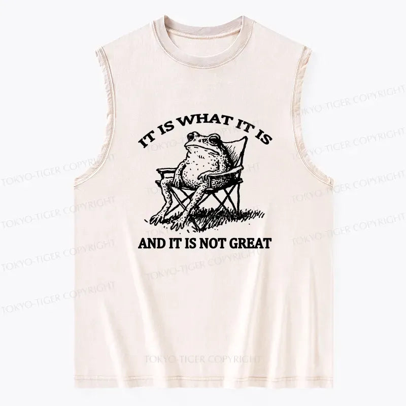 Kyoto Lion Resting Frog Tank for Casual Outfit