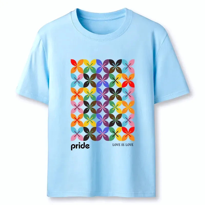 Japanese Geometric Flower Pattern T-Shirt