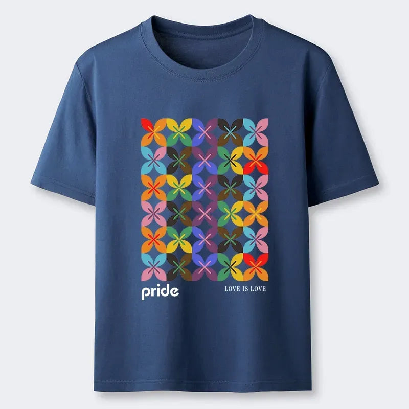 Kyoto-Lion Pride Geometric Flower Pattern Classic T-Shirt