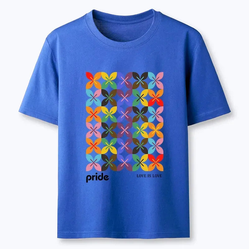 Japanese Geometric Flower Pattern T-Shirt