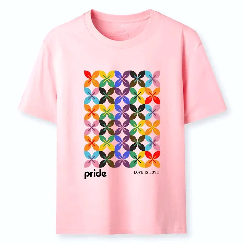 Japanese Geometric Flower Pattern T-Shirt