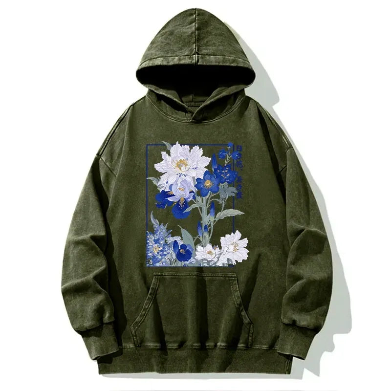 Kyoto-Lion Blossoms Of The Firmament Washed Hoodie