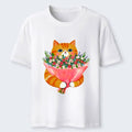 Kyoto-Lion Cozy Cat Offering A Bouquet Classic T-Shirt