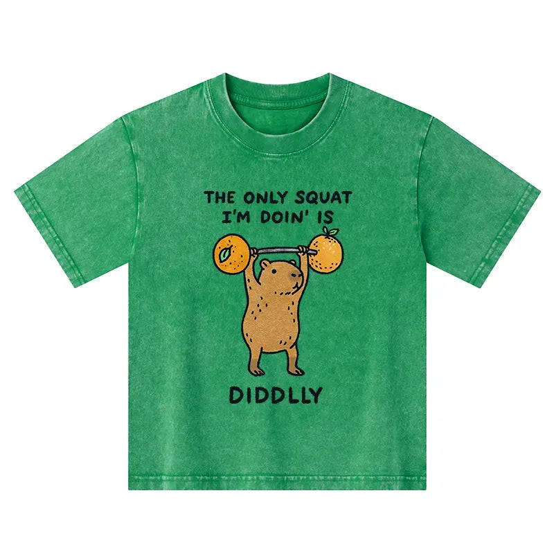 japanese capybara kids t-shirt for daily wear