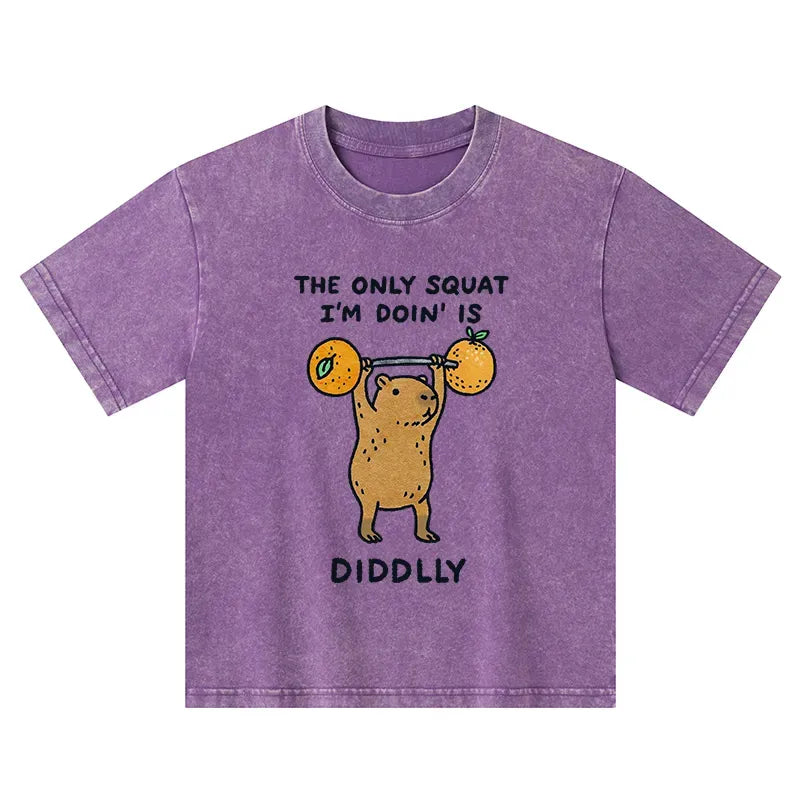 Kyoto-Lion Diddly Capybara Kids Washed T-Shirt