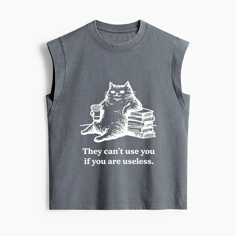 Japanese cat tank top for women