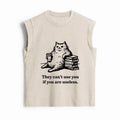 Japanese cat tank top for women