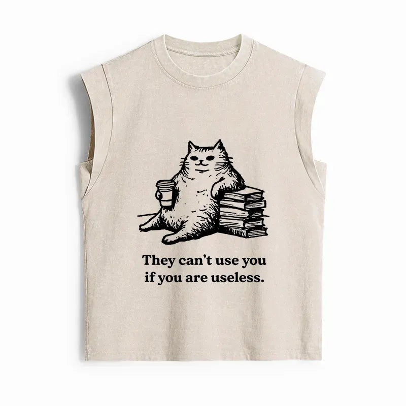 Japanese cat tank top for women